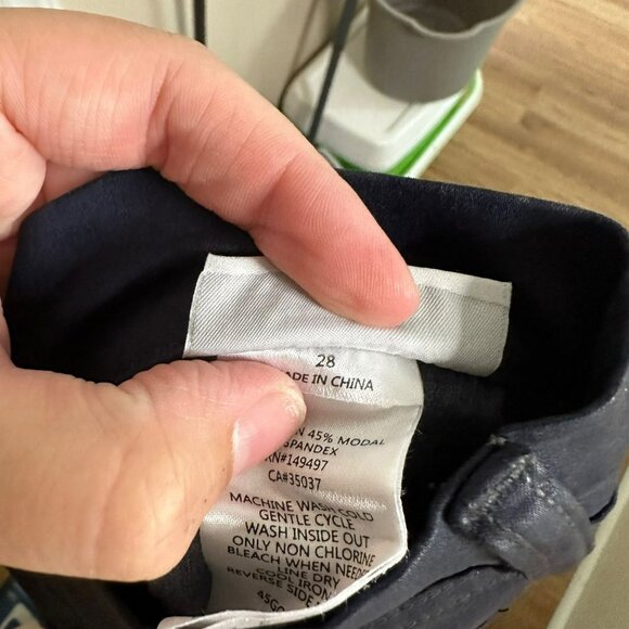 Joe's Jeans The Charlie High Rise Skinny Ankle Coated Jean Blue Raw Hem Size 28 - Picture 6 of 6